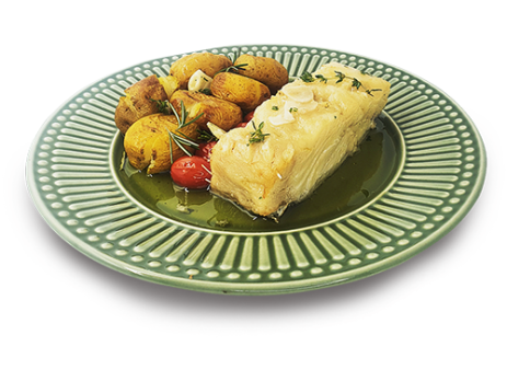 Bacalhau confitado - receita Hirota Food