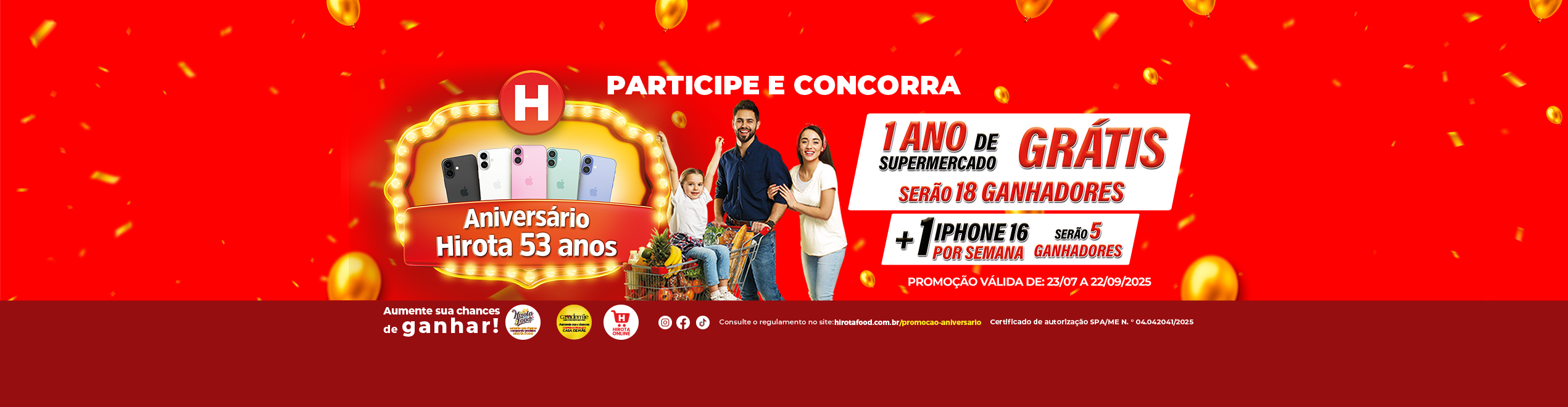 Banner Aniversário Hirota 53 anos